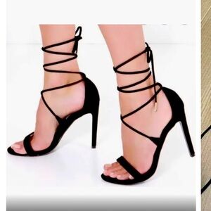 suede steve madden lace up heels size 6! lightly worn